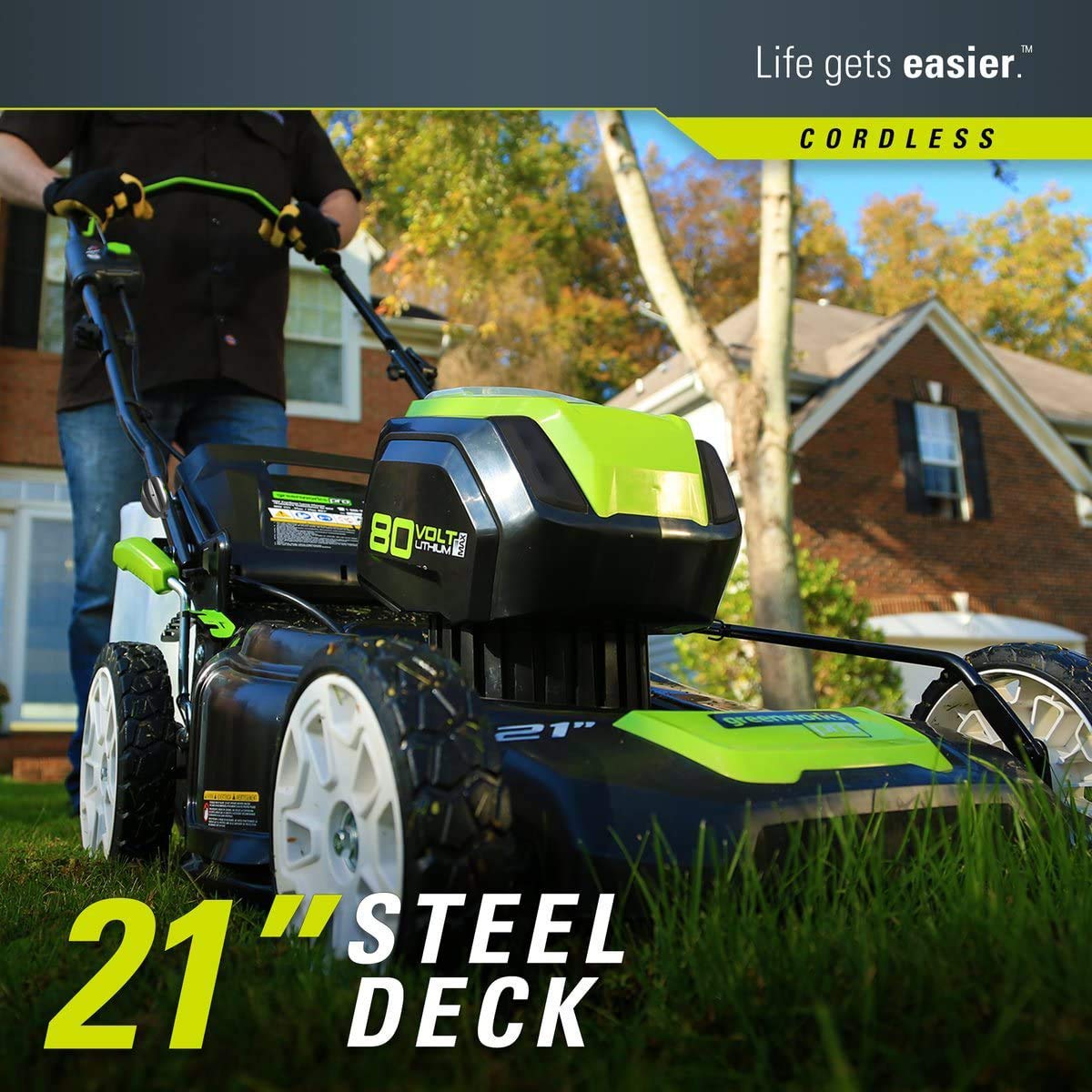Greenworks Pro 80 V Tondeuse à gazon poussée 21 pouces 80 V, outil uniquement Tondeuse 21" (outil uniquement)