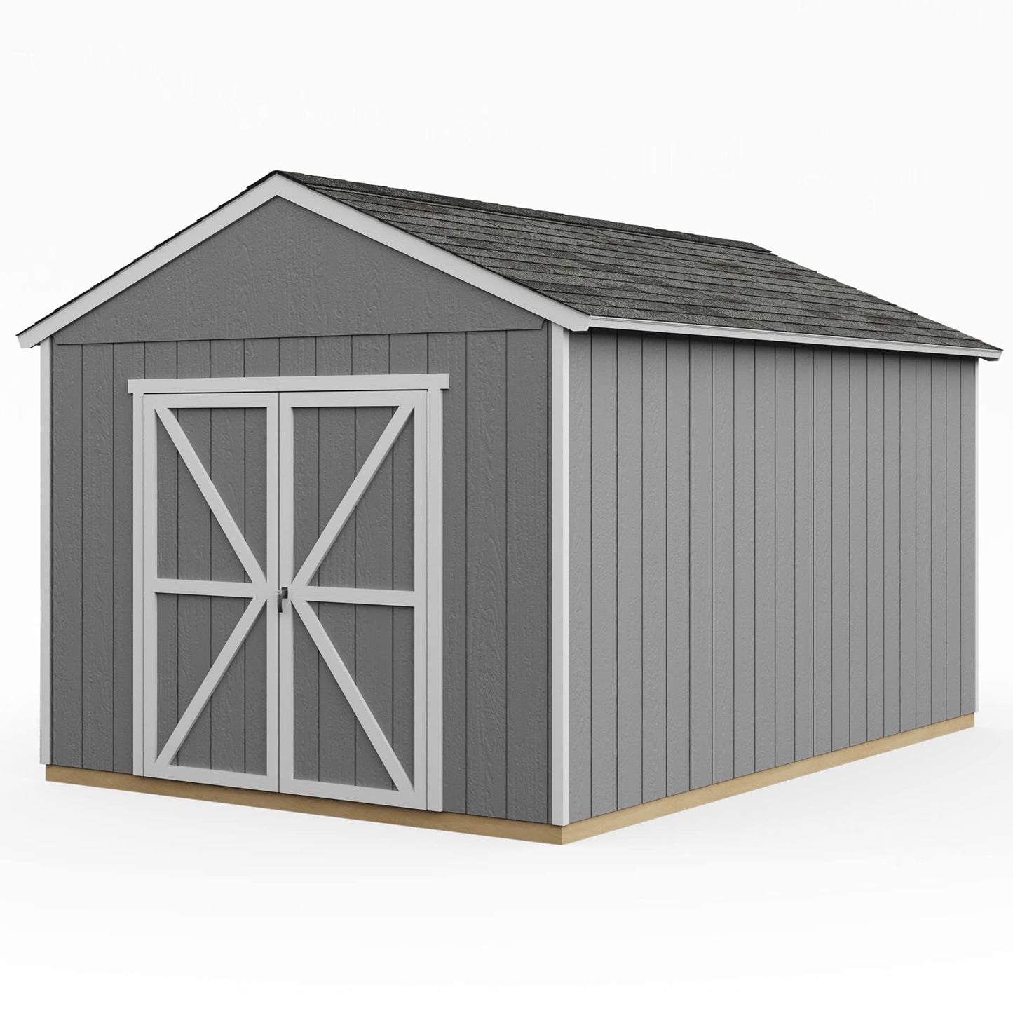 Handy Home Products Rookwood 10x14 Do-It-Yourself Wooden Storage Shed with Floor