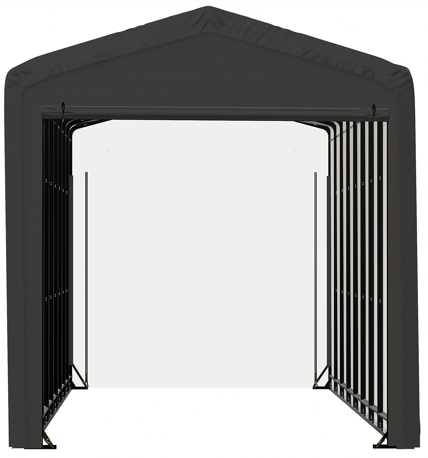ShelterLogic ShelterTube Garage & Storage Shelter, 14' x 40' x 16' Heavy-Duty Steel Frame Wind and Snow-Load Rated Enclosure, Gray 14' x 40' x 16'