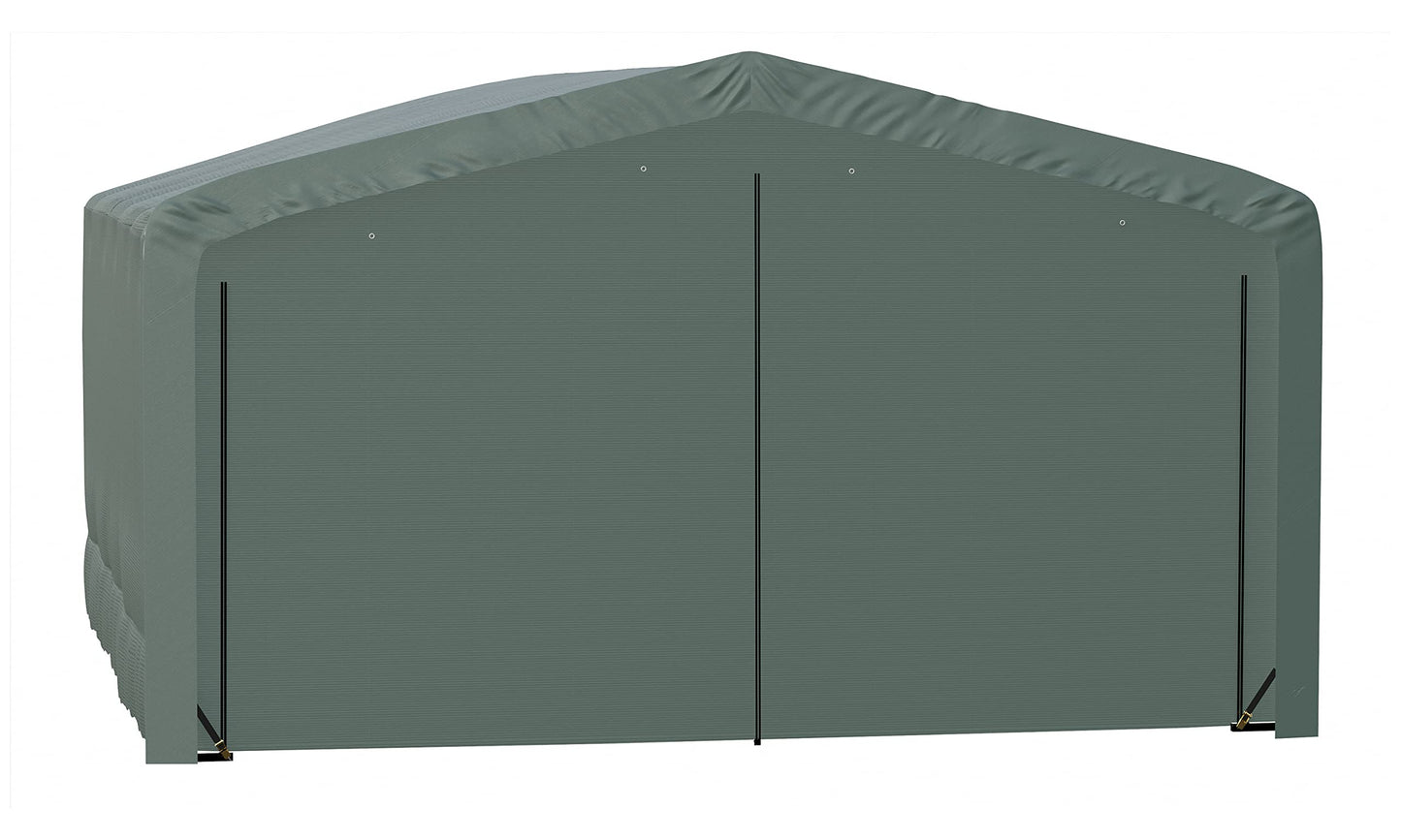 ShelterLogic ShelterTube Garage & Storage Shelter, 20' x 23' x 12' Heavy-Duty Steel Frame Wind and Snow-Load Rated Enclosure, Green 20' x 23' x 12'