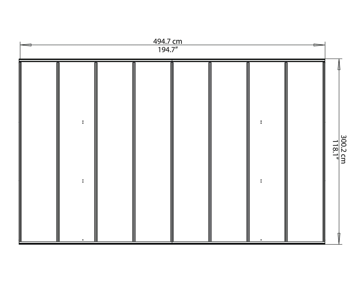 Palram - Abri d'auto Canopia Arizona Breeze 5000 - 10' x 16' x 9' - Gris/Bronze