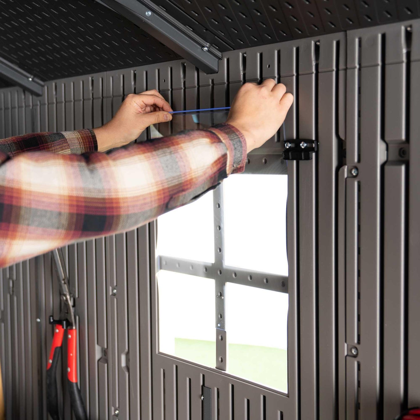 Lifetime 8 x 20 Ft. Outdoor Storage Shed, Gray