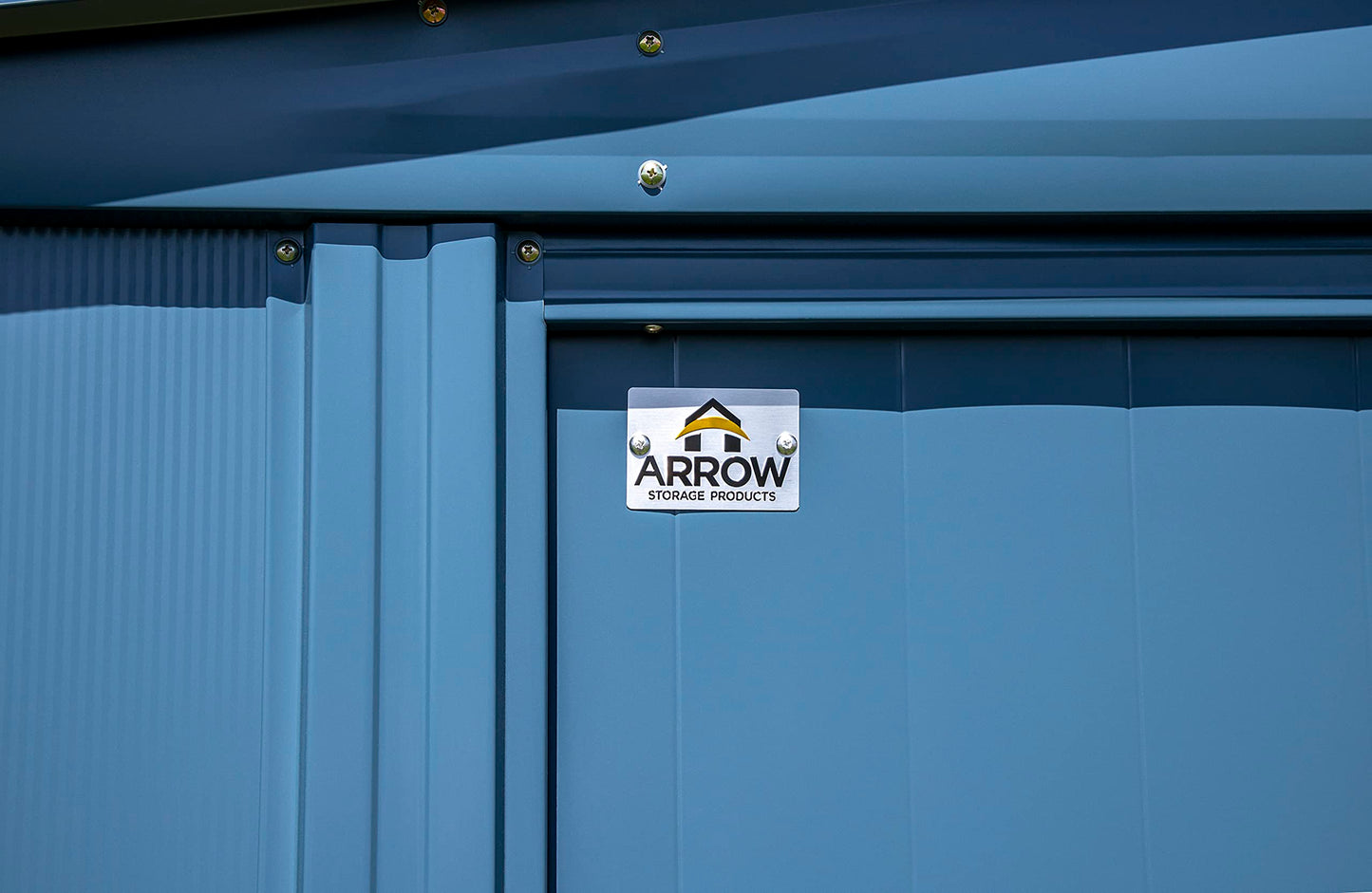 Arrow Shed Classic 6' x 4' Outdoor Padlockable Steel Storage Shed Building Blue Grey 6' x 4'