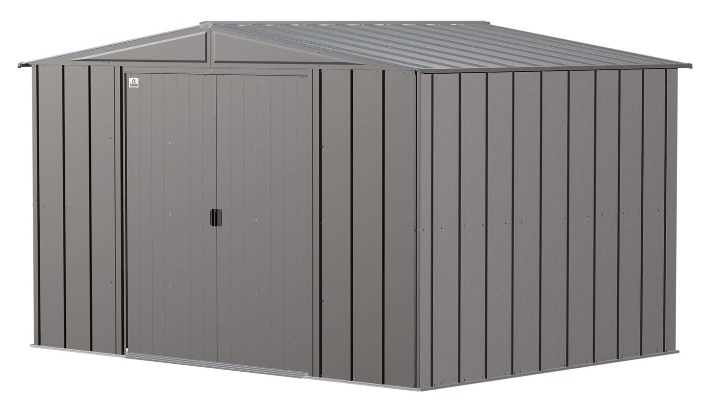 Arrow Shed Classic 10' x 8' Hangar de rangement extérieur cadenassable en acier Charbon de bois