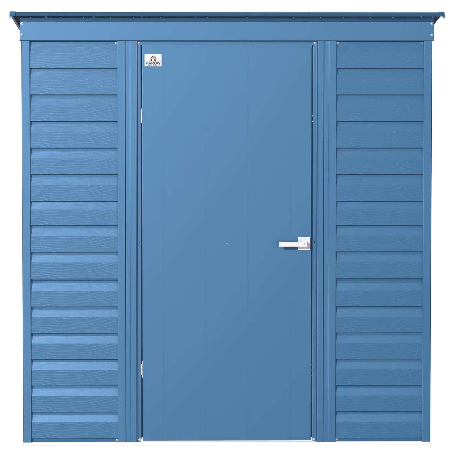 Arrow Shed Select Hangar de rangement extérieur verrouillable en acier, 6' x 4', bleu gris