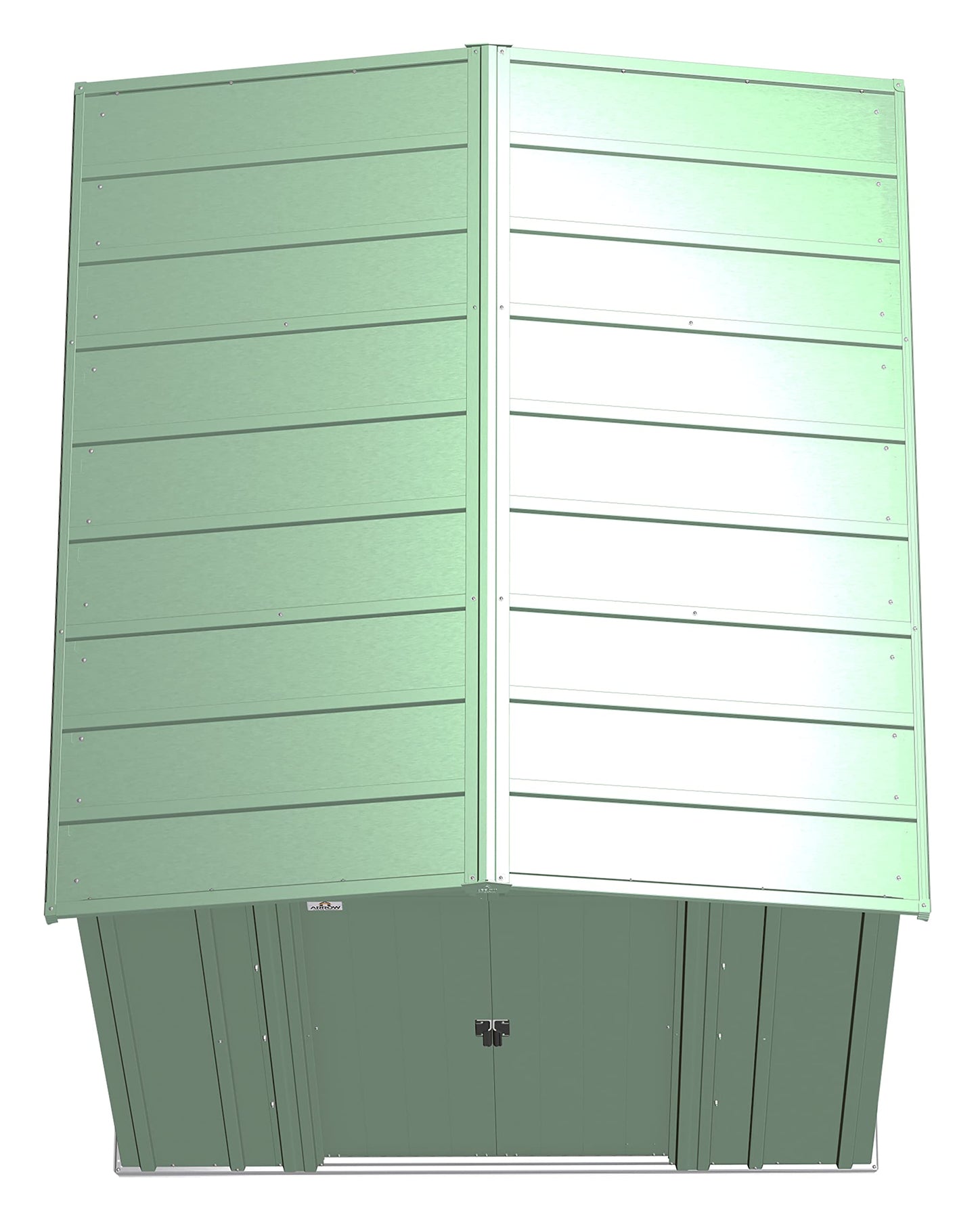 Arrow Shed Classic 6' x 7' Hangar de rangement extérieur cadenassable en acier, vert sauge 6' x 7'
