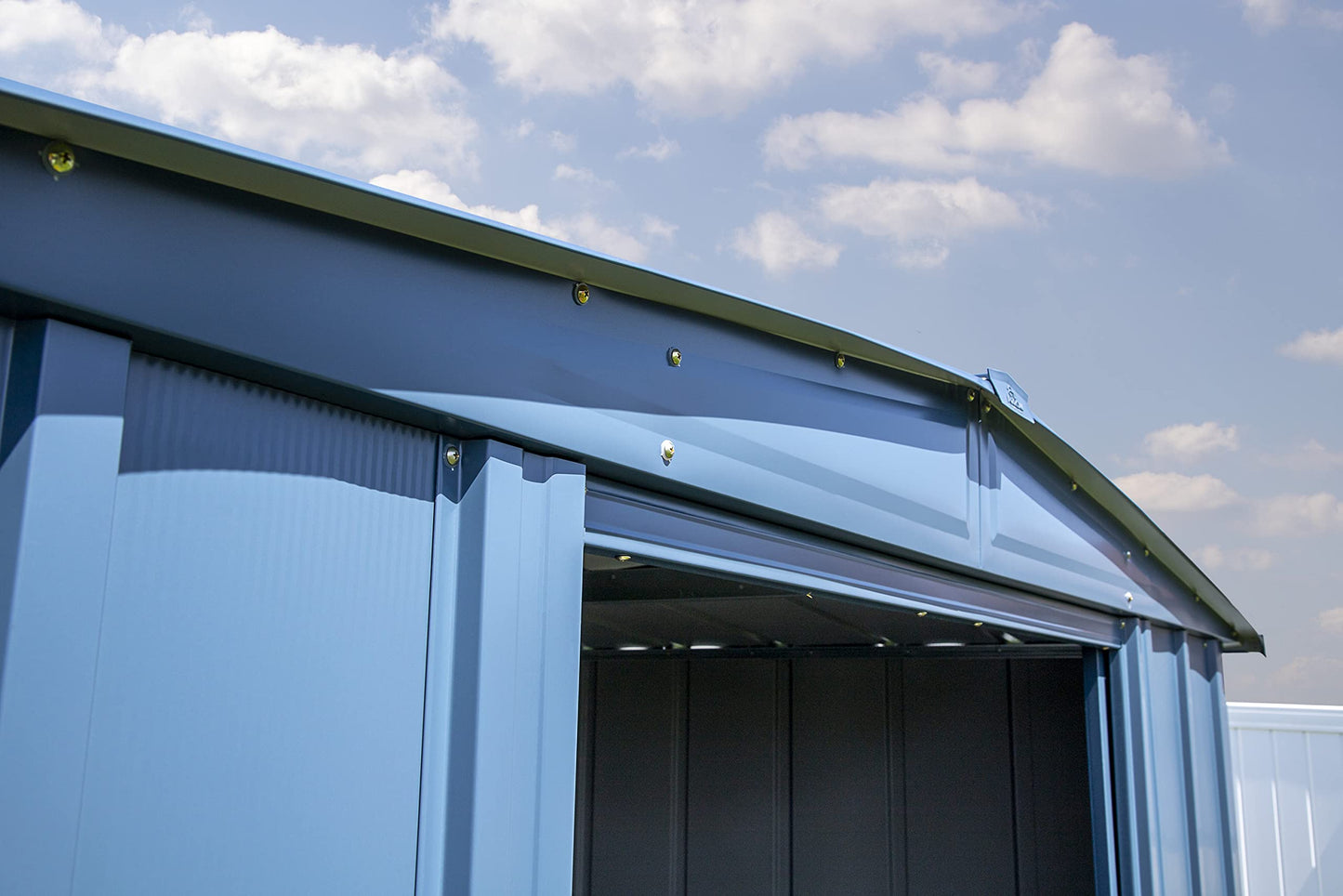 Arrow Shed Classic 10' x 14' Outdoor Padlockable Steel Storage Shed Building Blue Grey 10' x 14'