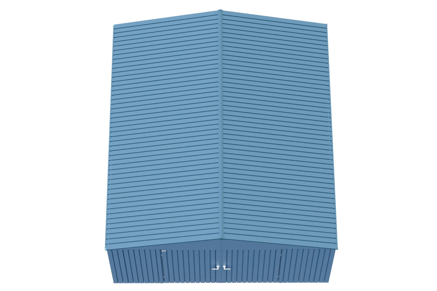 Arrow Shed Elite 14' x 16' Outdoor Lockable Gable Roof Steel Storage Shed Building, Blue Grey