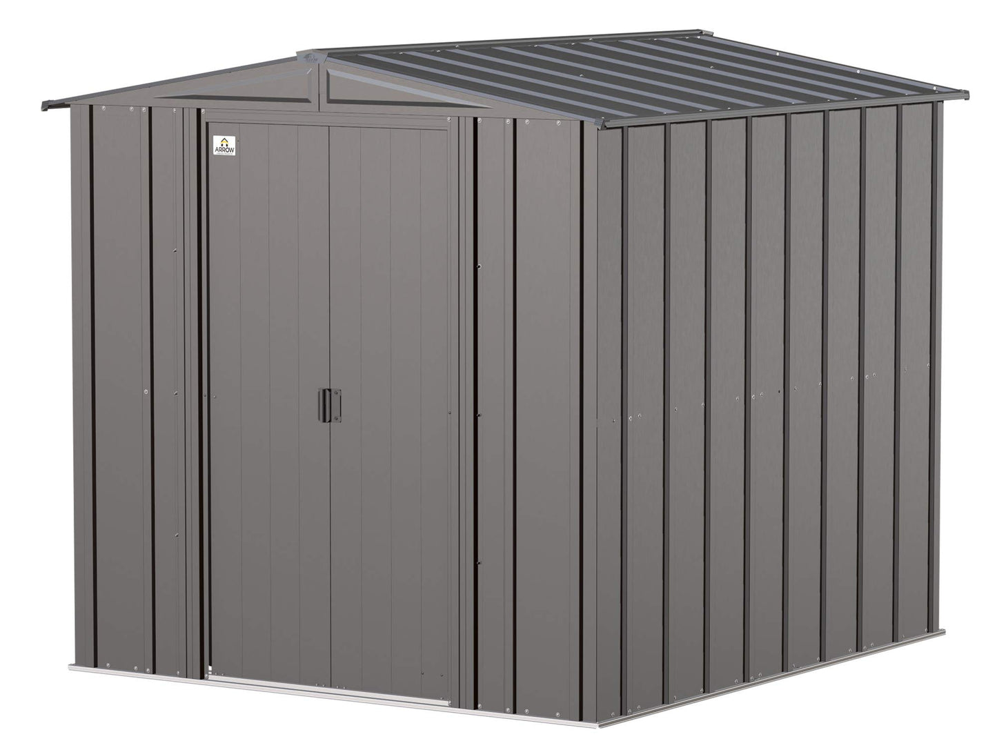 Arrow Shed Classic 6' x 7' Hangar de rangement extérieur cadenassable en acier Charbon de bois 6' x 7'
