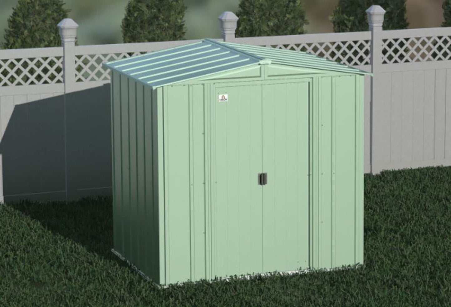 Arrow Shed Classic 6' x 5' Hangar de rangement extérieur cadenassable en acier, gris flûte