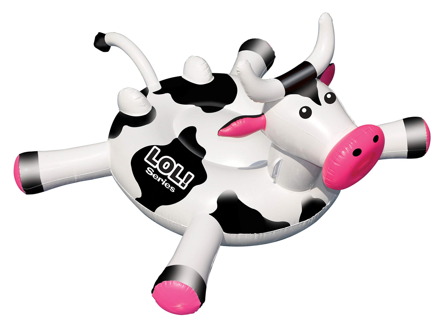 SWIMLINE Original Giant Ride On Inflatable Pool Float Lounge Series | Floaties W/Stable Legs Wings Large Rideable Blow Up Summer Beach Swimming Party Big Raft Tube Decoration Tan Toys for Kids Adults LOL Cow