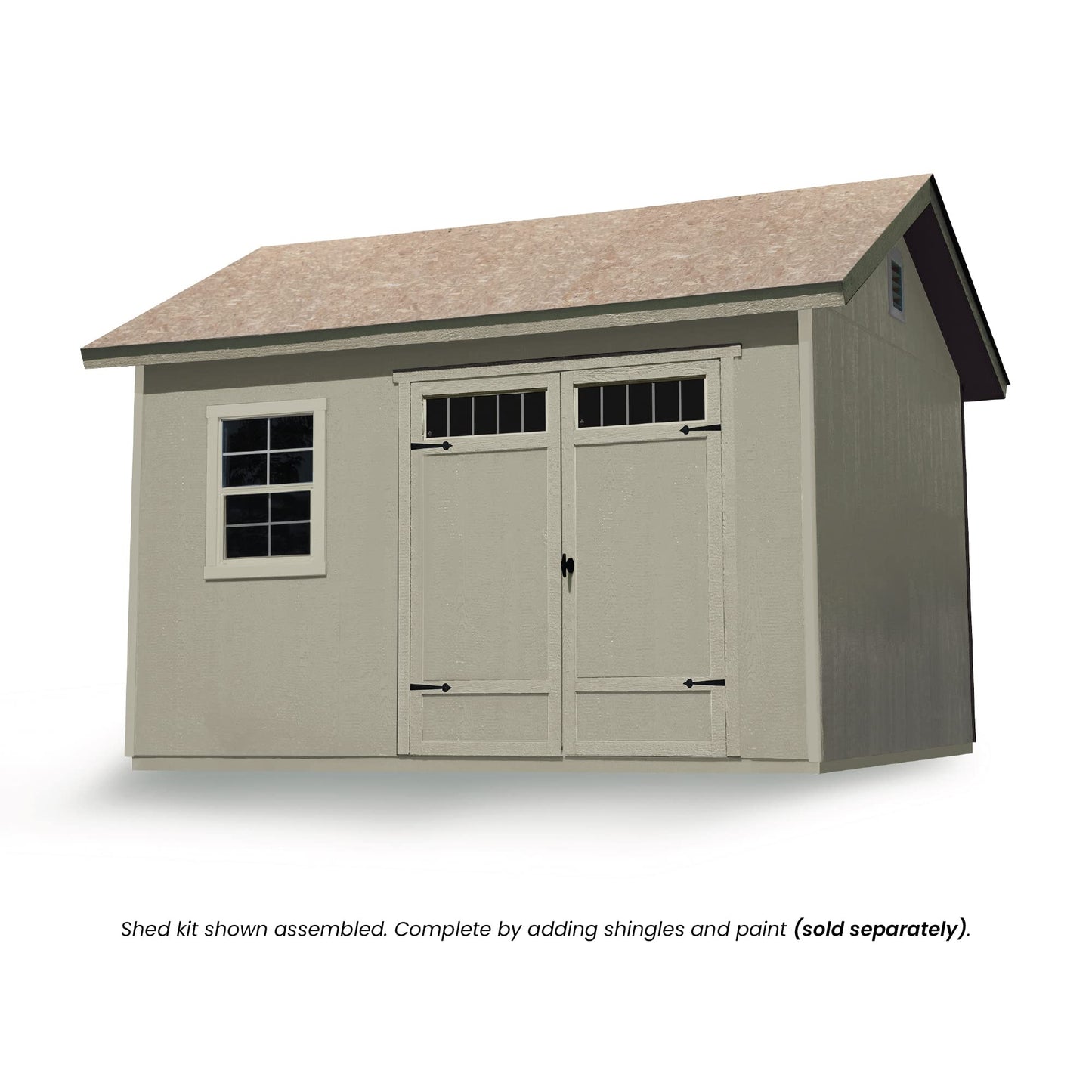 Handy Home Products Beachwood Abri de rangement en bois à faire soi-même 10 x 12 cm Tan
