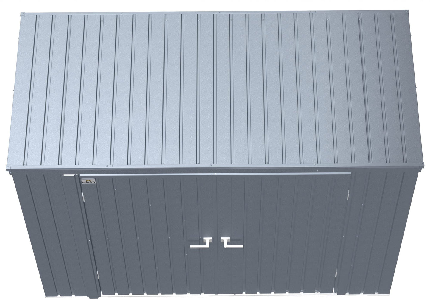 Arrow Shed Elite Hangar de rangement extérieur verrouillable en acier avec toit en pente Anthracite 2,4 x 1,2 m