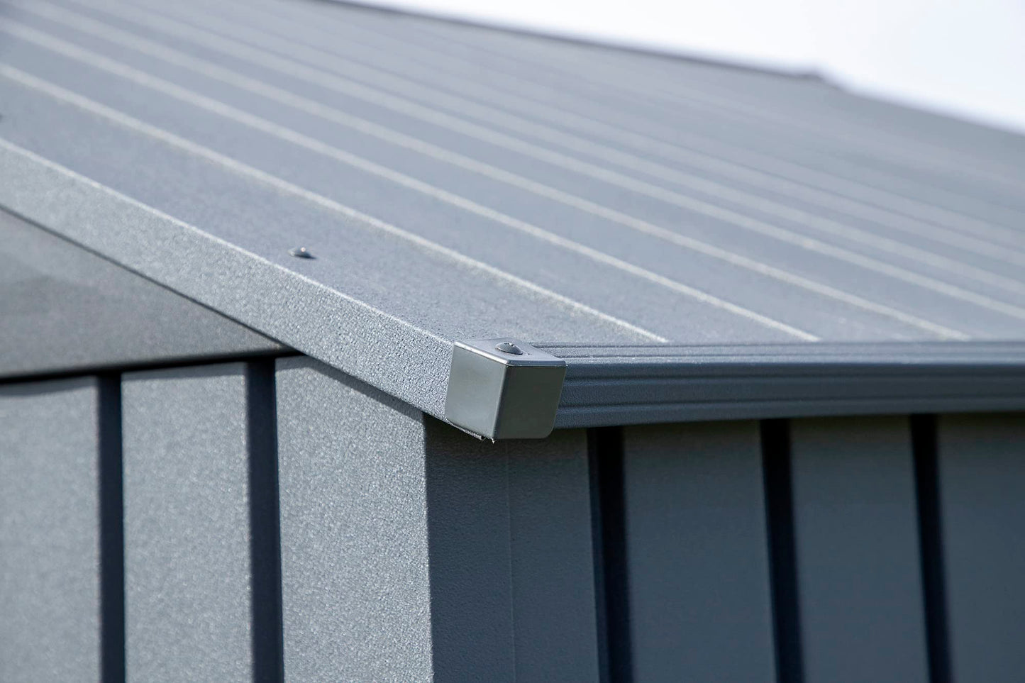 Arrow Shed Elite Hangar de rangement extérieur en acier avec toit à pignon verrouillable, 12' x 16', Anthracite