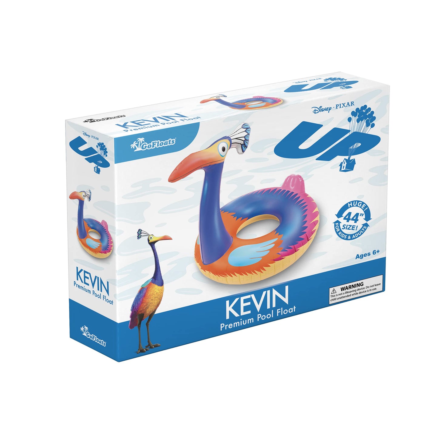 Disney Pool Float Party Tube by GoFloats - Choose Between Mickey and Friends, Monster's Inc, Finding Nemo, Lilo and Stitch, UP and Wall-E Kevin