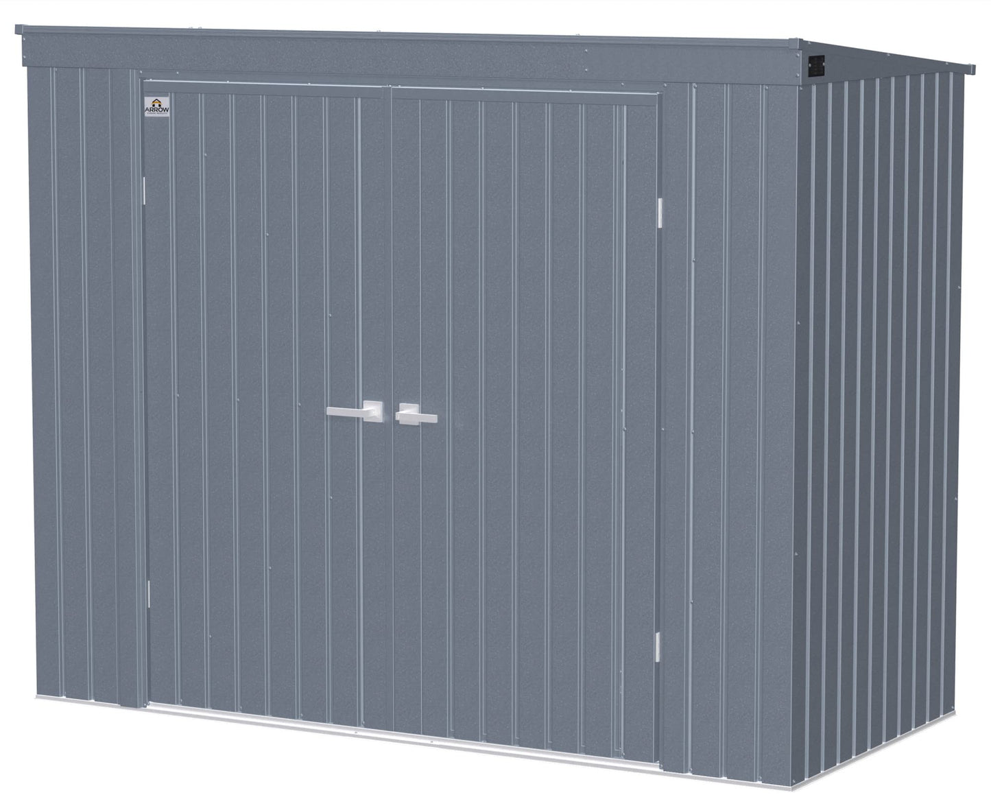Arrow Shed Elite Hangar de rangement extérieur verrouillable en acier avec toit en pente Anthracite 2,4 x 1,2 m