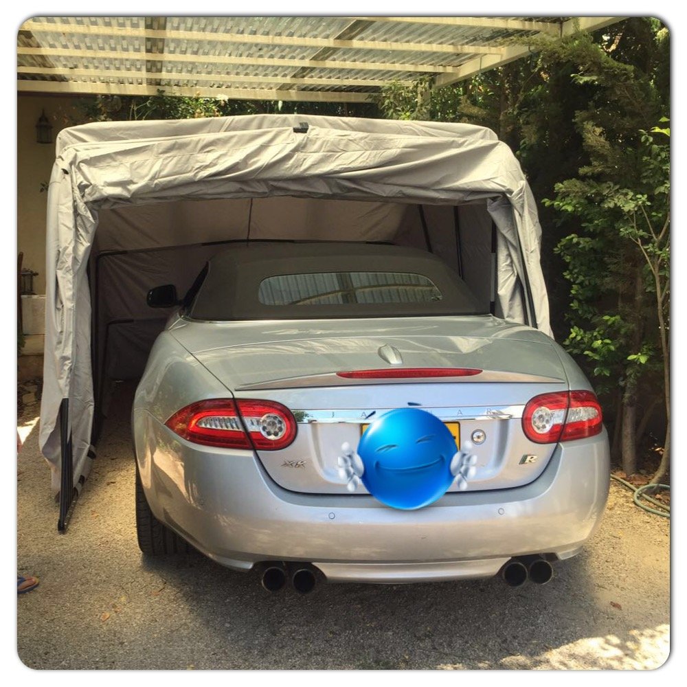 Ikuby Medium Carport, Car Shelter, Car Canopy, Car Garage, Car shed, Car House, Car Park, Foldable, Retractable, Lockable, Durable Shelter Small Gray