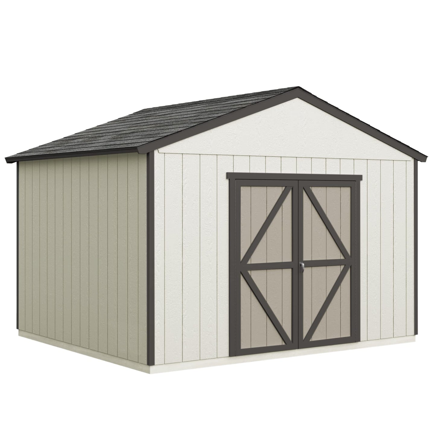 Handy Home Products Astoria Abri de rangement en bois à faire soi-même 12 x 12 cm Marron sans sol
