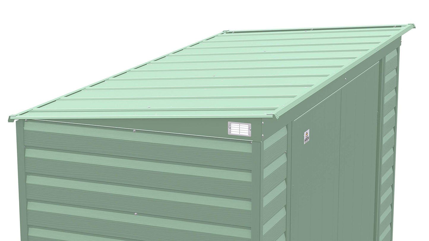 Arrow Shed Select Hangar de rangement extérieur verrouillable en acier, 10' x 4', vert sauge