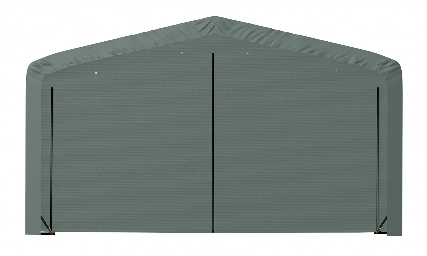 ShelterLogic ShelterTube Garage & Storage Shelter, 20' x 23' x 12' Heavy-Duty Steel Frame Wind and Snow-Load Rated Enclosure, Green 20' x 23' x 12'
