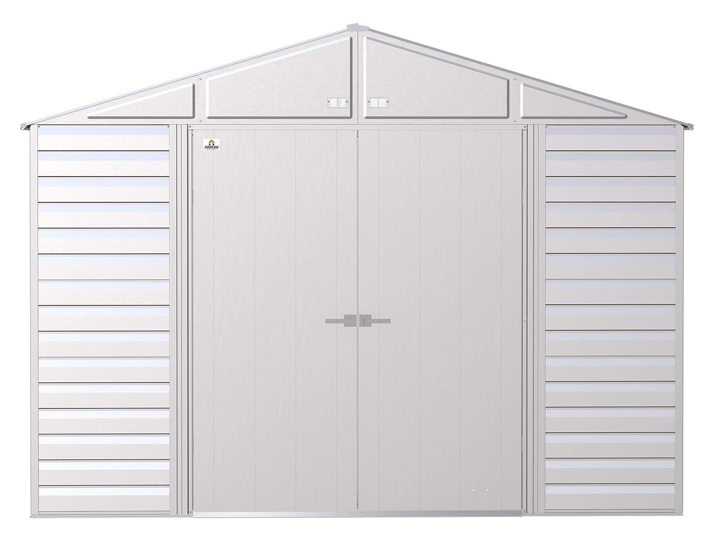 Arrow Shed Select Hangar de rangement extérieur verrouillable en acier, 10' x 8', gris flûte