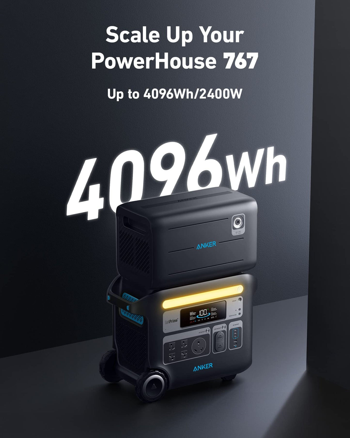 Anker SOLIX F2000 Portable Power Station, PowerHouse 767 and 760 Expansion Battery - A1780