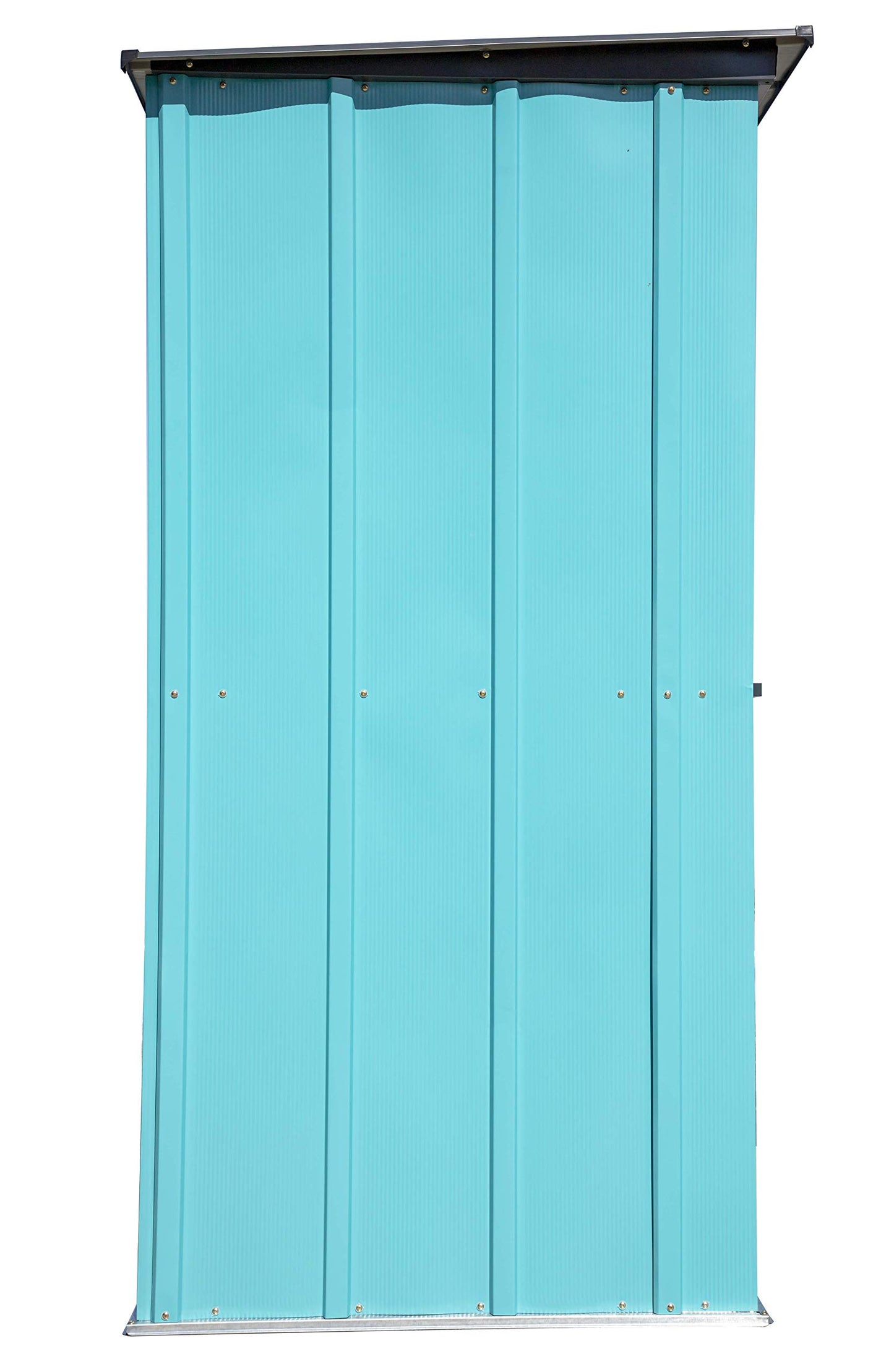 Spacemaker Kit d'extérieur compact en métal pour cour, terrasse et abri de jardin 4' x 3', bleu sarcelle et anthracite