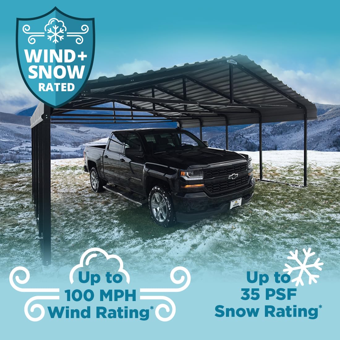 Arrow Carport, 20 ft. x 20 ft. x 9 ft. Eggshell 20' x 20' x 9'