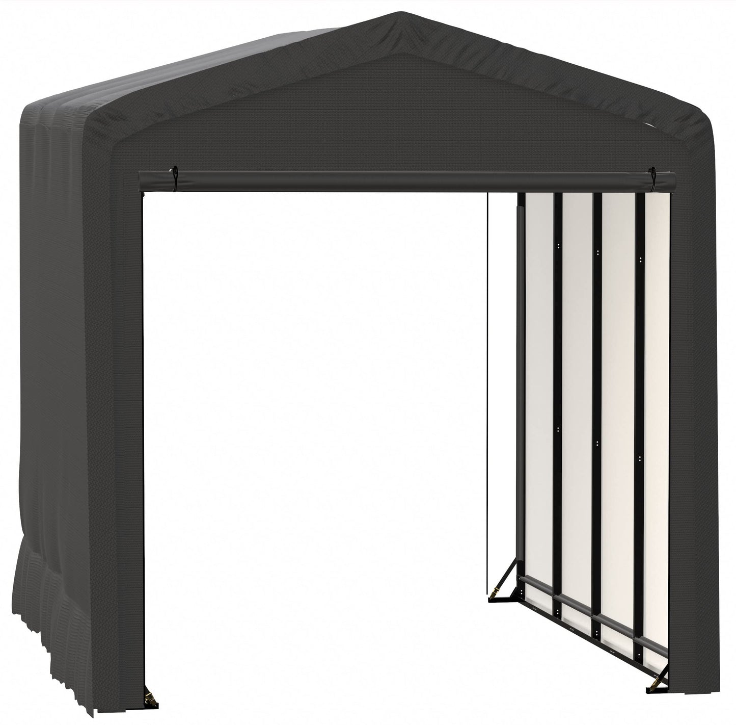 ShelterLogic ShelterTube Abri de garage et de rangement, 14' x 18' x 16', cadre en acier robuste, boîtier résistant au vent et à la neige, gris 14' x 18' x 16'