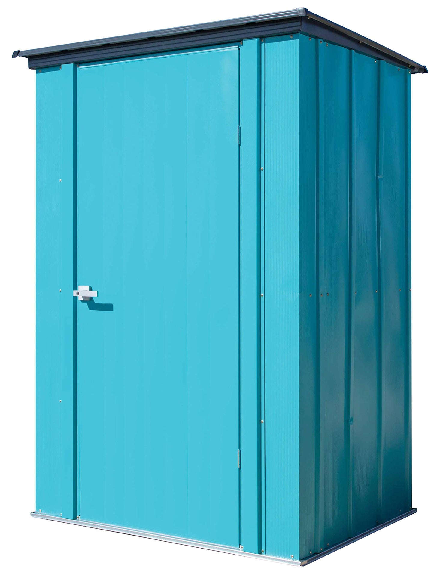 Spacemaker Kit d'extérieur compact en métal pour cour, terrasse et abri de jardin 4' x 3', bleu sarcelle et anthracite