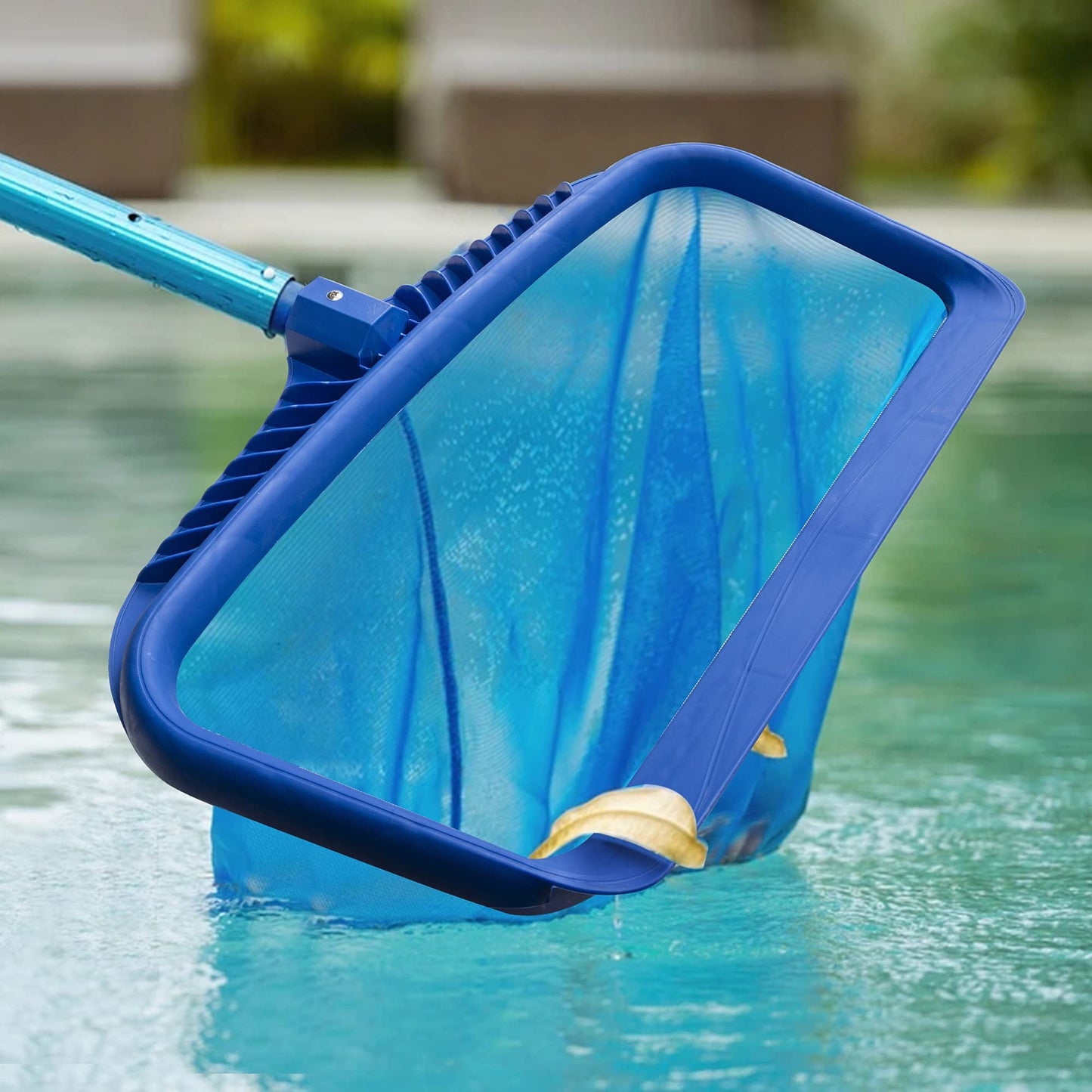 Uoark Pool Skimmer Net, Swimming Pool Leaf Skimmer Net,Heavy Duty 20" Pool Skimmer Net, Heavy Duty Leaf Rake Cleaning Tool, Reinforced Frame Deep Rake Net.