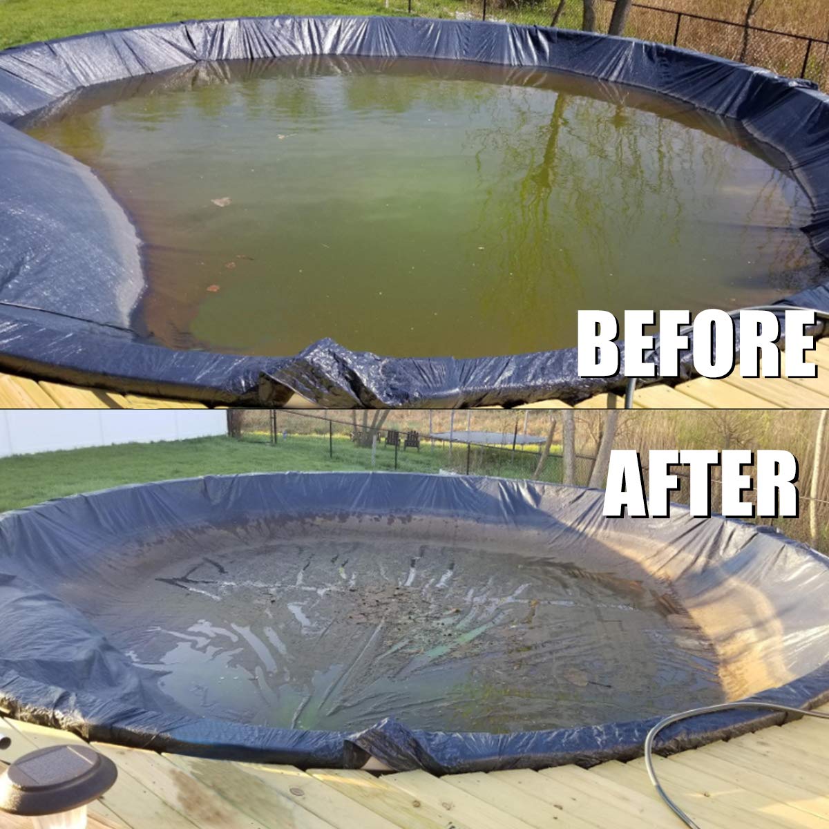 EDOU DIRECT Submersible Pool Cover Pump Black Edition | HEAVY DUTY | 850 GPH Max Flow | 75 W | Includes 16' Kink-proof Drainage Hose, 2 Adapters | Ideal for draining from above ground & inground pools