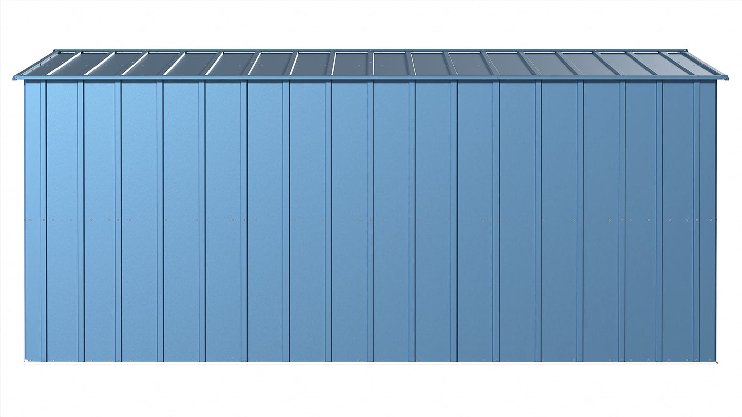 Arrow Shed Classic 10' x 14' Outdoor Padlockable Steel Storage Shed Building Blue Grey 10' x 14'