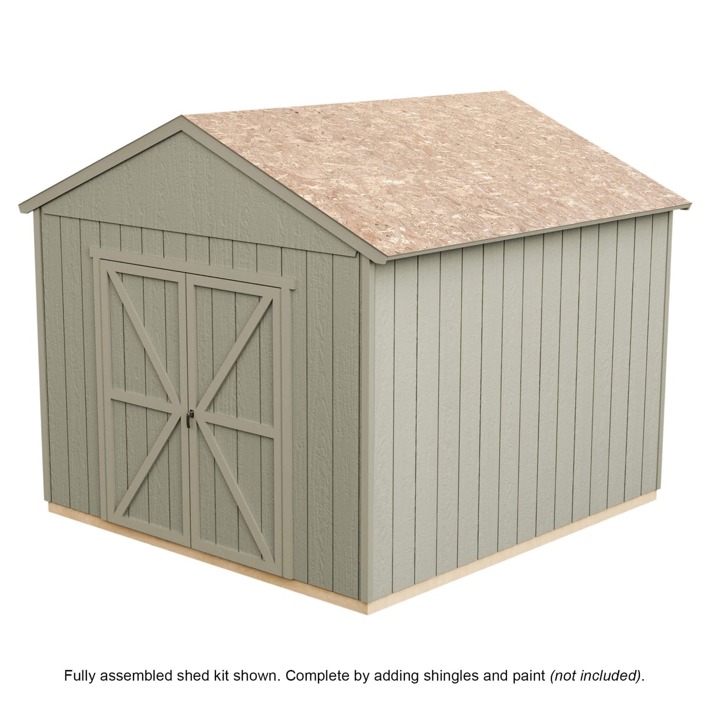 Handy Home Products Rookwood Abri de rangement en bois à faire soi-même avec sol Marron 10 x 10 cm