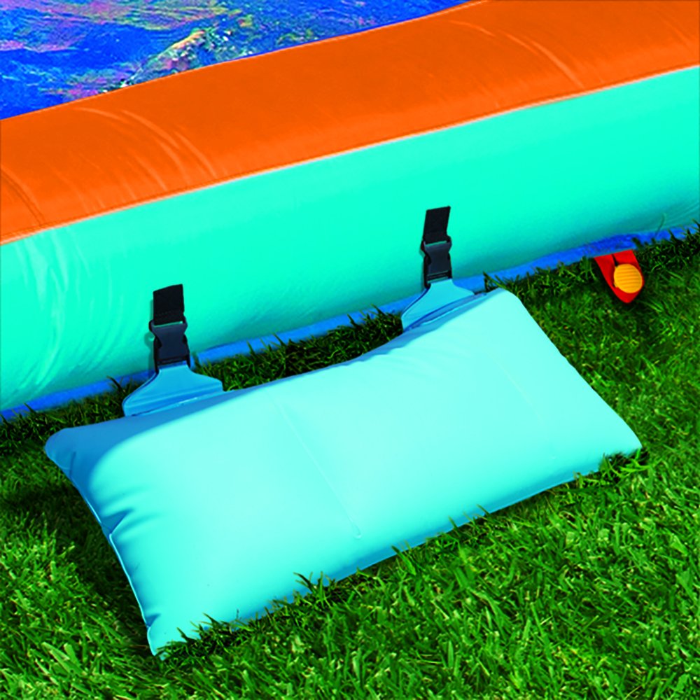 BANZAI Inflatable Water Slide & Bounce House (Combo Pack) - Huge Heavy Duty Outdoor Kids Adventure Park Pool with Sprinkler Wave and Slide Plus Large Bonus 12’x9 Bounce House - Free Blower Included
