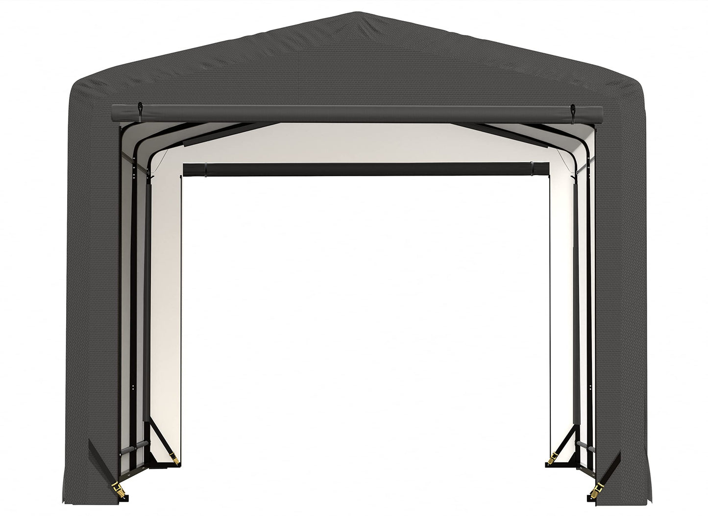 ShelterLogic ShelterTube Garage & Storage Shelter, 12' x 18' x 10' Heavy-Duty Steel Frame Wind and Snow-Load Rated Enclosure, Gray 12' x 18' x 10'
