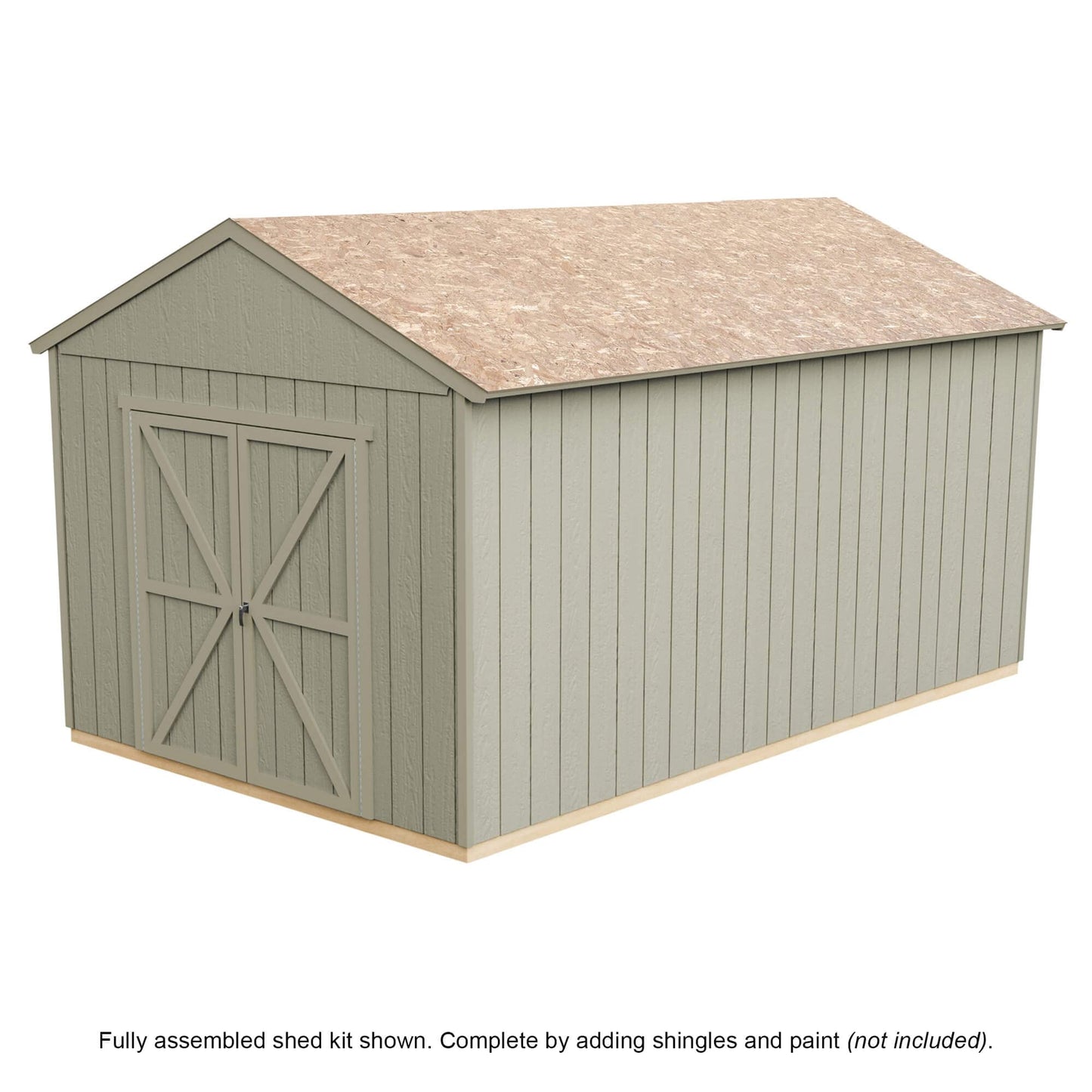 Handy Home Products Abri de rangement en bois à faire soi-même Astoria 12 x 20 marron sans sol