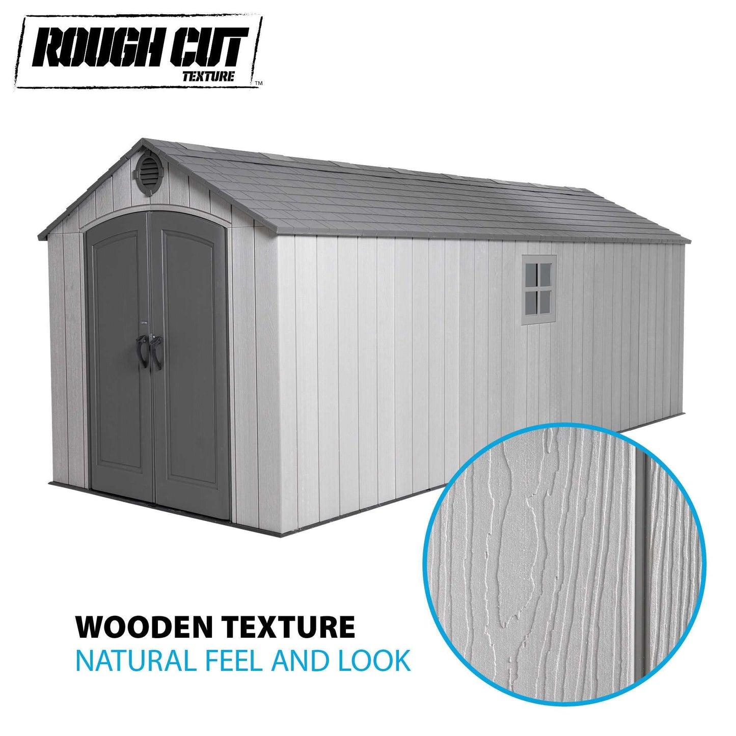 Lifetime 8 x 20 Ft. Outdoor Storage Shed, Gray