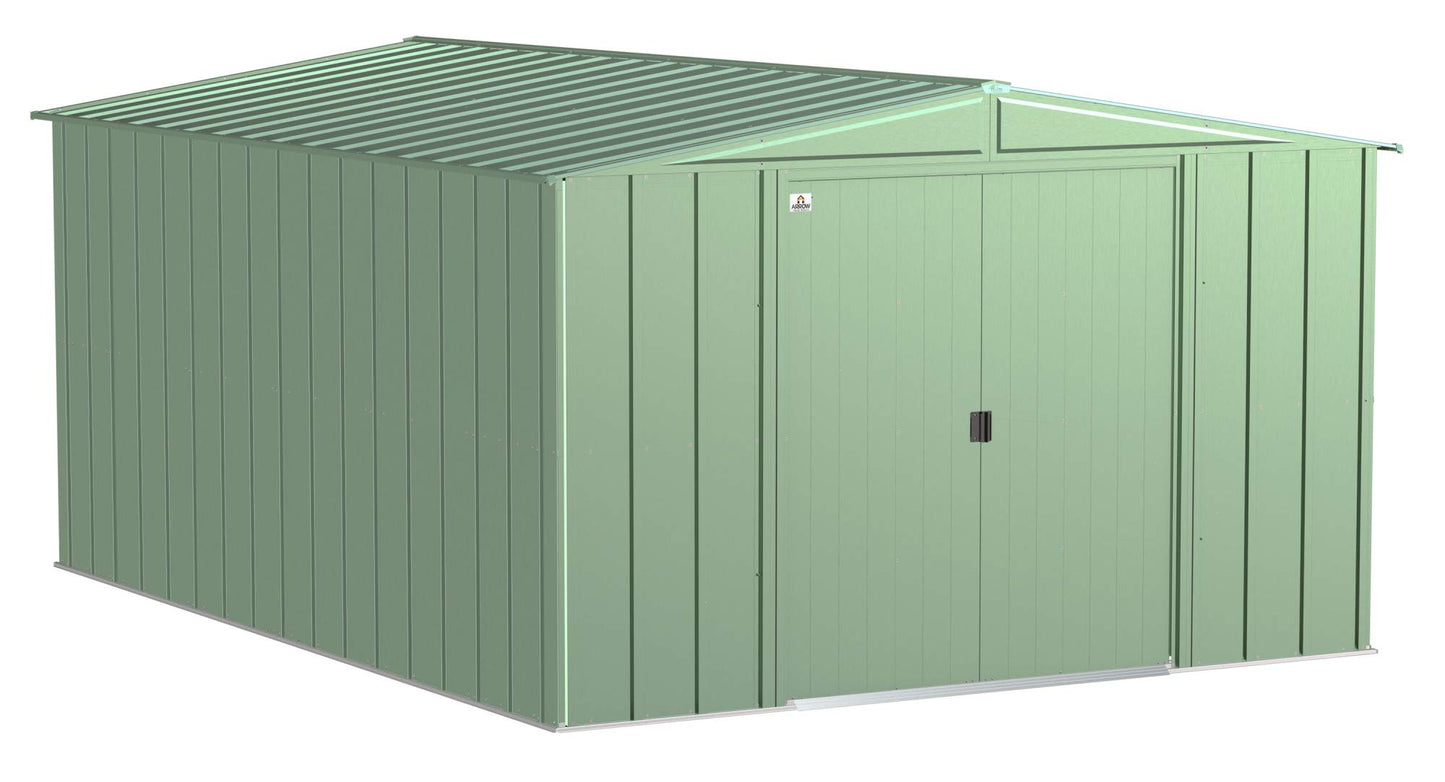 Arrow Shed Classic 10' x 14' Outdoor Padlockable Steel Storage Shed Building Sage Green 10' x 14'
