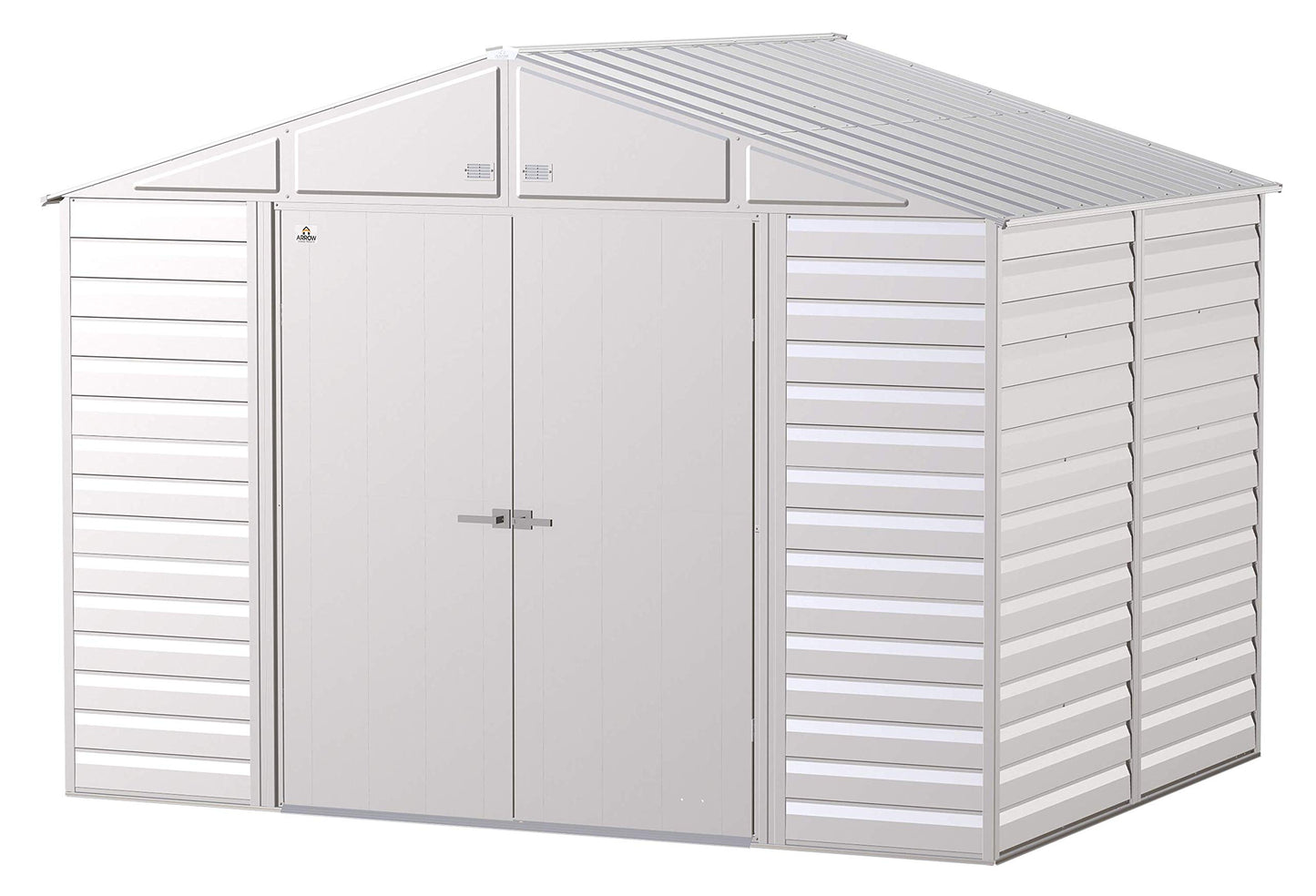 Arrow Shed Select Hangar de rangement extérieur verrouillable en acier, 10' x 8', gris flûte