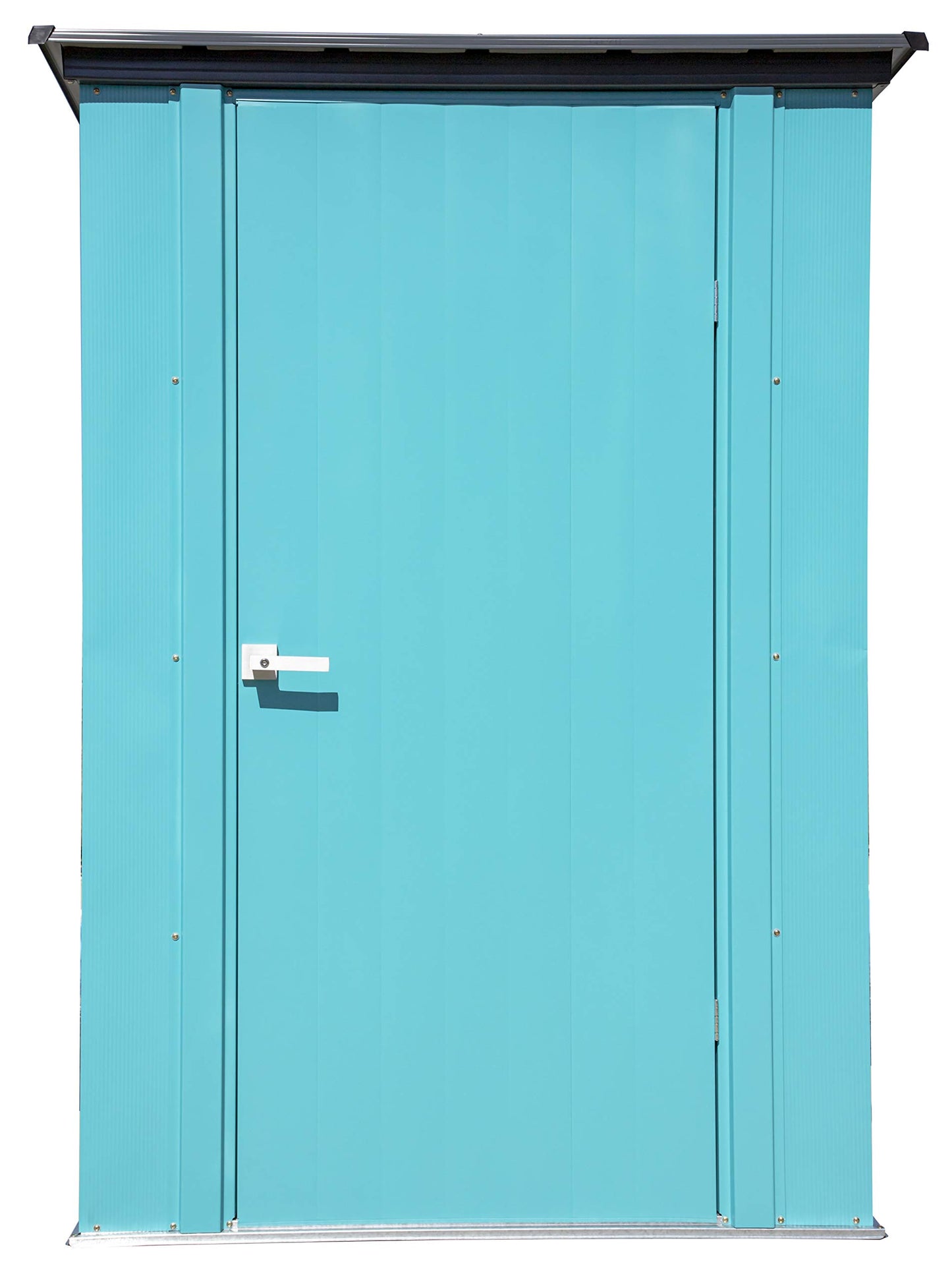Spacemaker Kit d'extérieur compact en métal pour cour, terrasse et abri de jardin 4' x 3', bleu sarcelle et anthracite