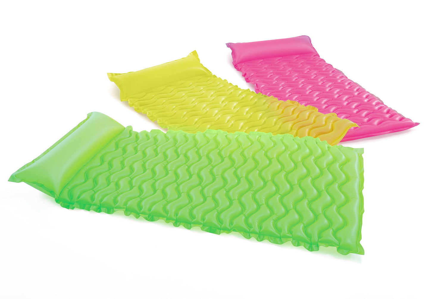 Intex Tote-N-Float Wave Inflatable Air Mat, 90-Inch X 34-Inch, 1-Piece (Color May Vary)
