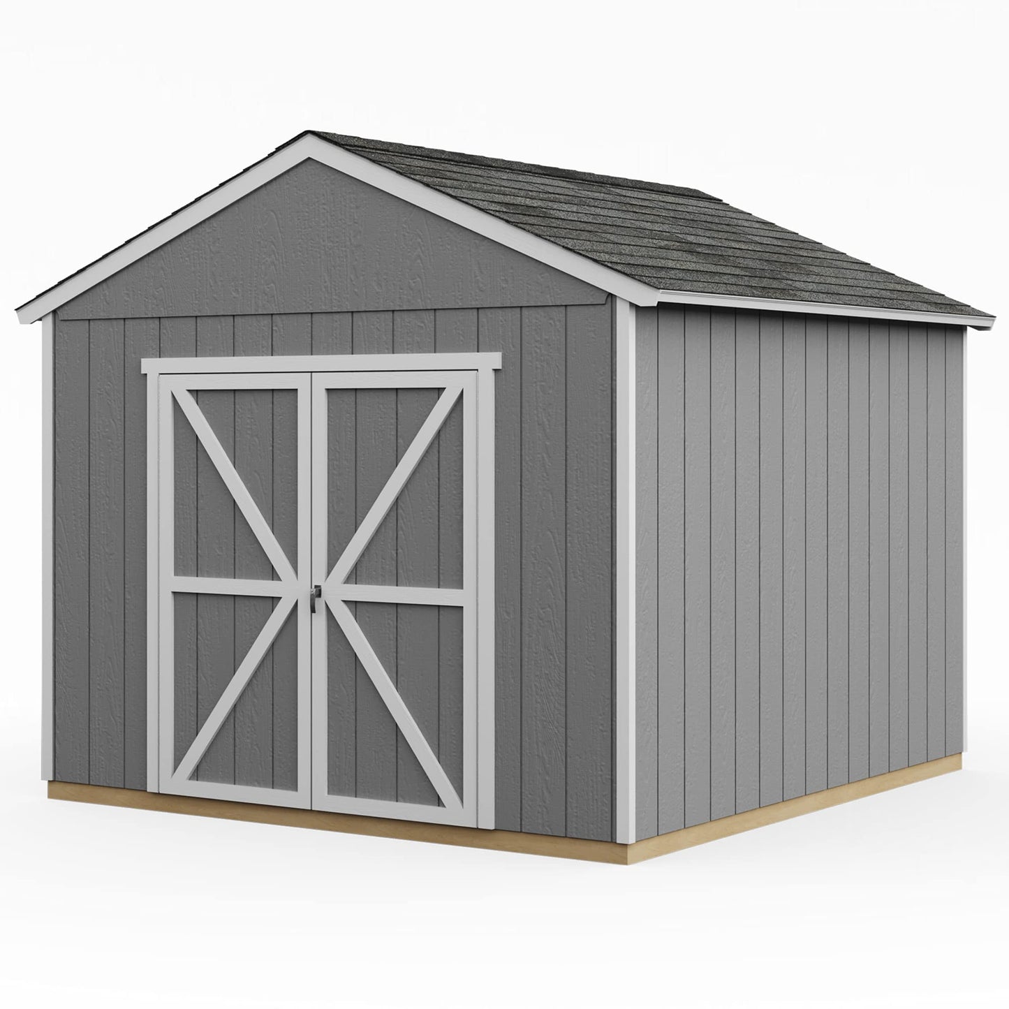 Handy Home Products Rookwood Abri de rangement en bois à faire soi-même avec sol Marron 10 x 10 cm