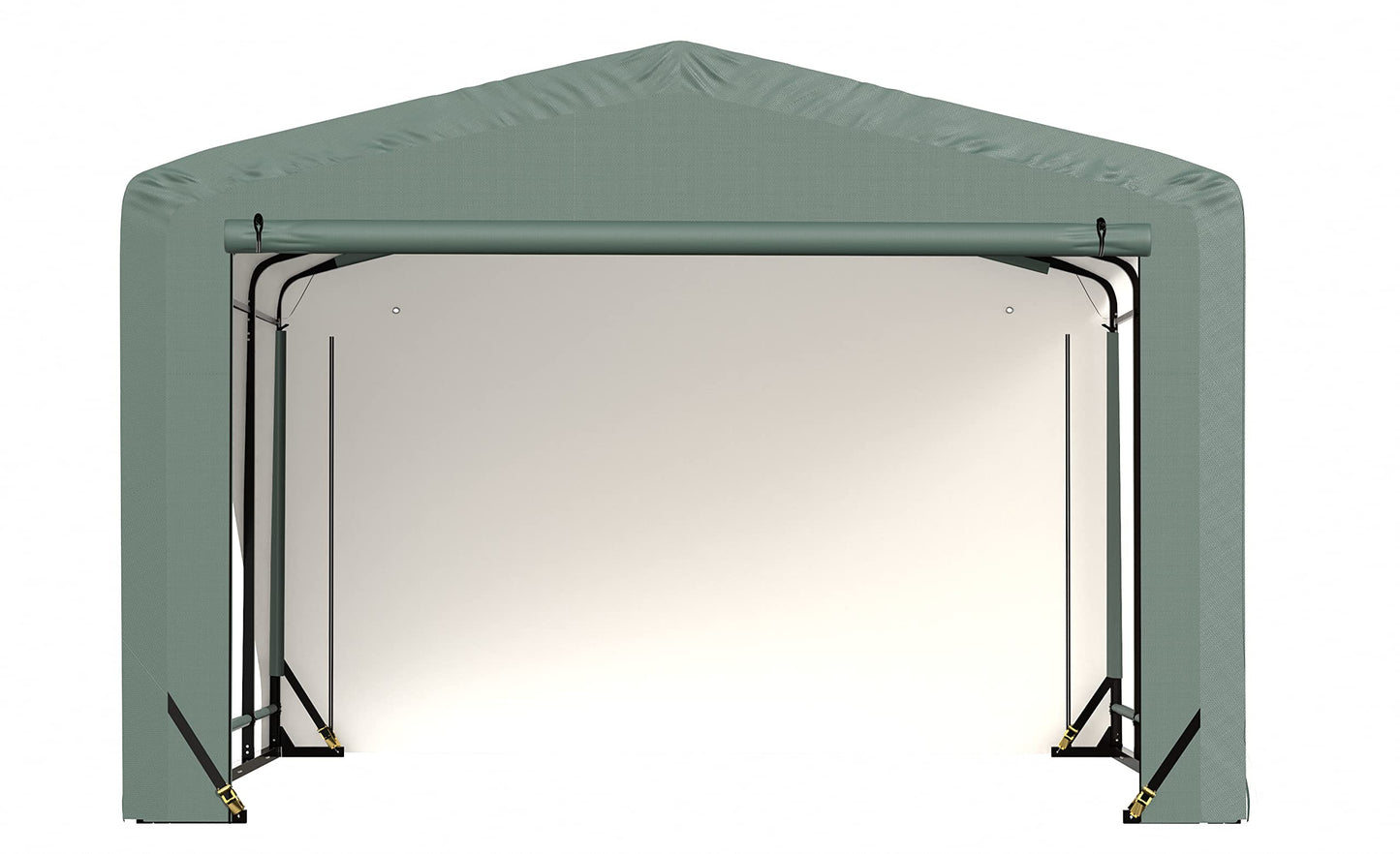 ShelterLogic ShelterTube Abri de garage et de stockage, 12' x 18' x 8', cadre en acier robuste, boîtier résistant au vent et à la neige, vert 12' x 18' x 8'