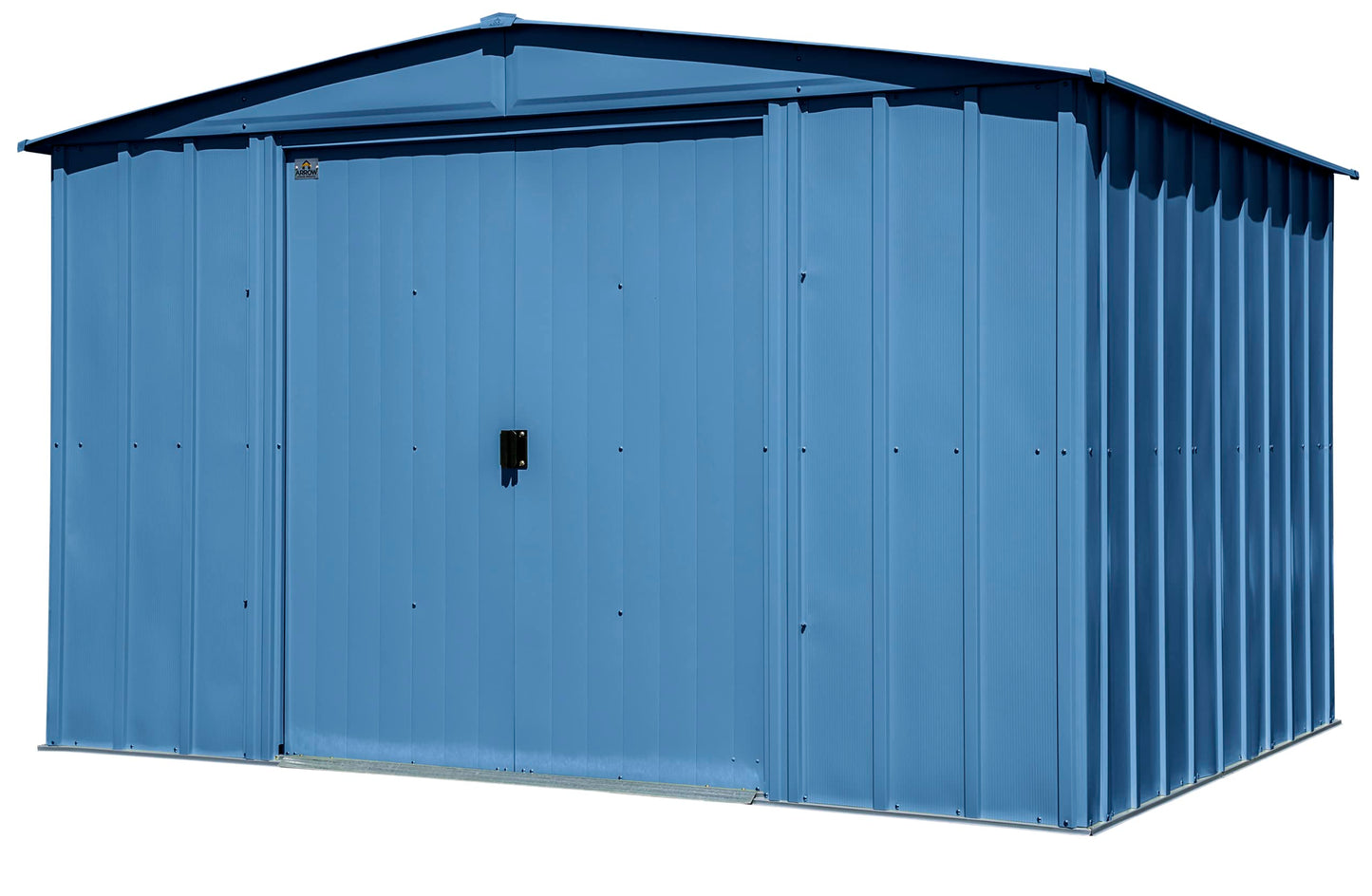 Arrow Shed Classic 10' x 8' Outdoor Padlockable Steel Storage Shed Building Blue Grey