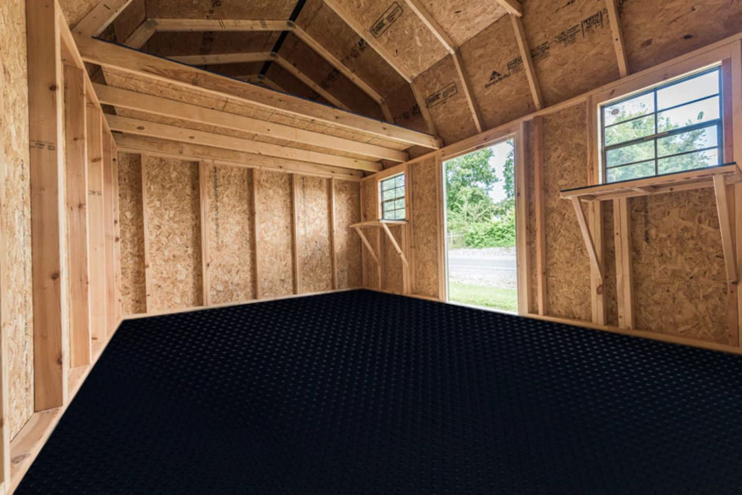 G-Floor Seamless Sheet Vinyl Shed Flooring Cover with Bonded Fibrous Backing - Diamond Tread Pattern (8' x 20', Slate Grey) 8' x 20'