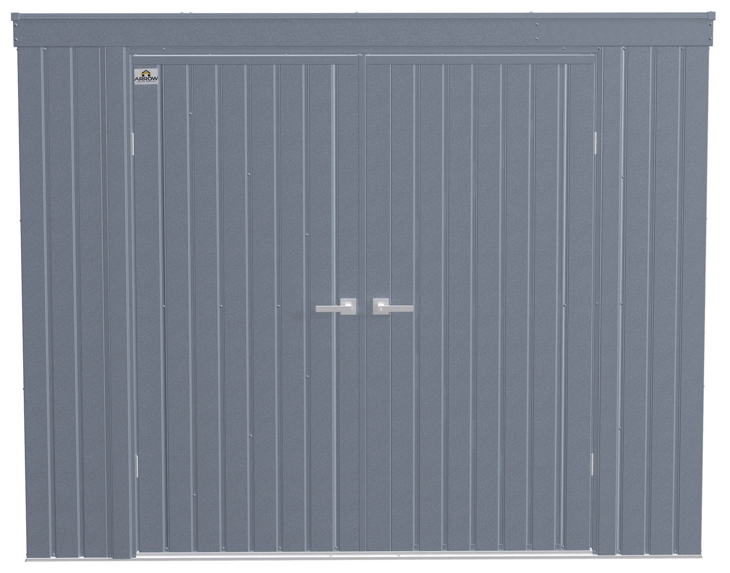 Arrow Shed Elite Hangar de rangement extérieur verrouillable en acier avec toit en pente Anthracite 2,4 x 1,2 m