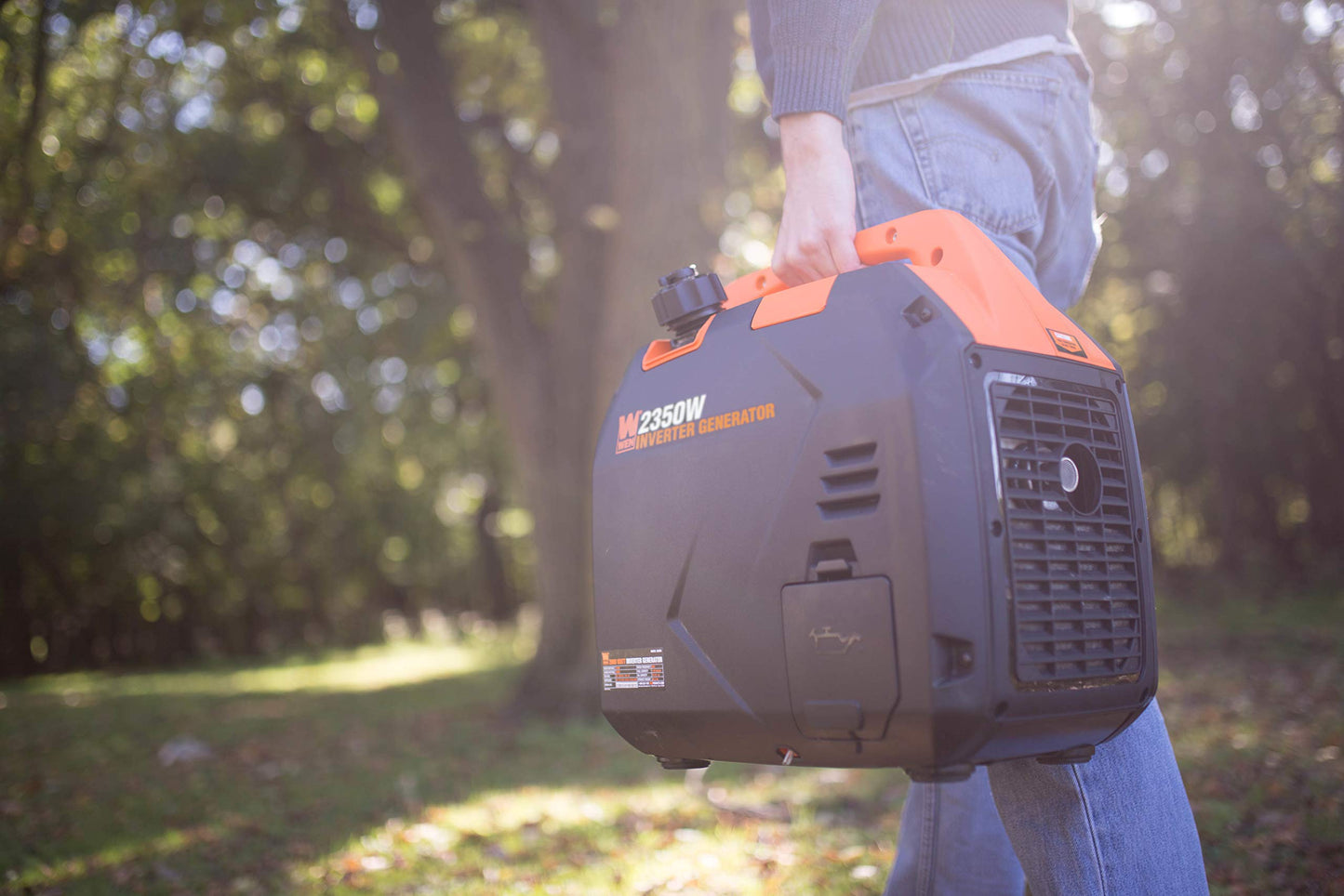 WEN 56235i Super Quiet 2350-Watt Portable Inverter Generator with Fuel Shut Off, CARB Compliant, Ultra Lightweight, Black 2350W Generator