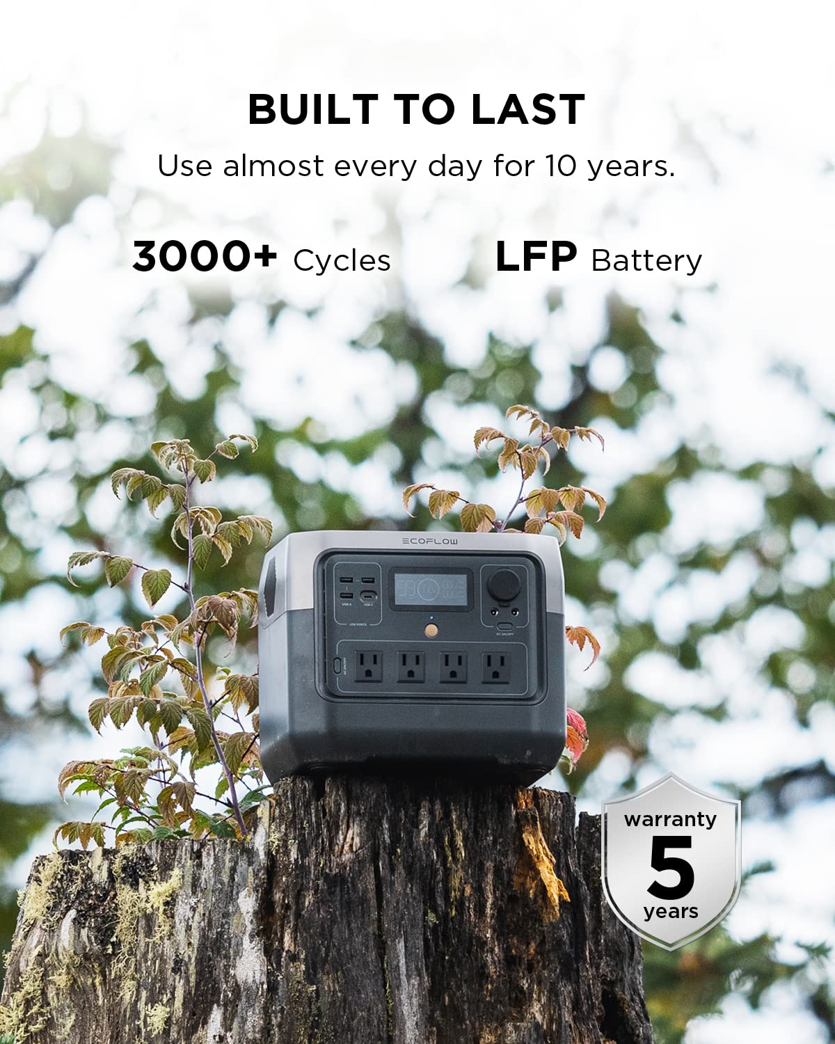 EF ECOFLOW EFR620 Solar Generator RIVER 2 Pro 768Wh LiFePO4 Battery with 220W Solar Panel