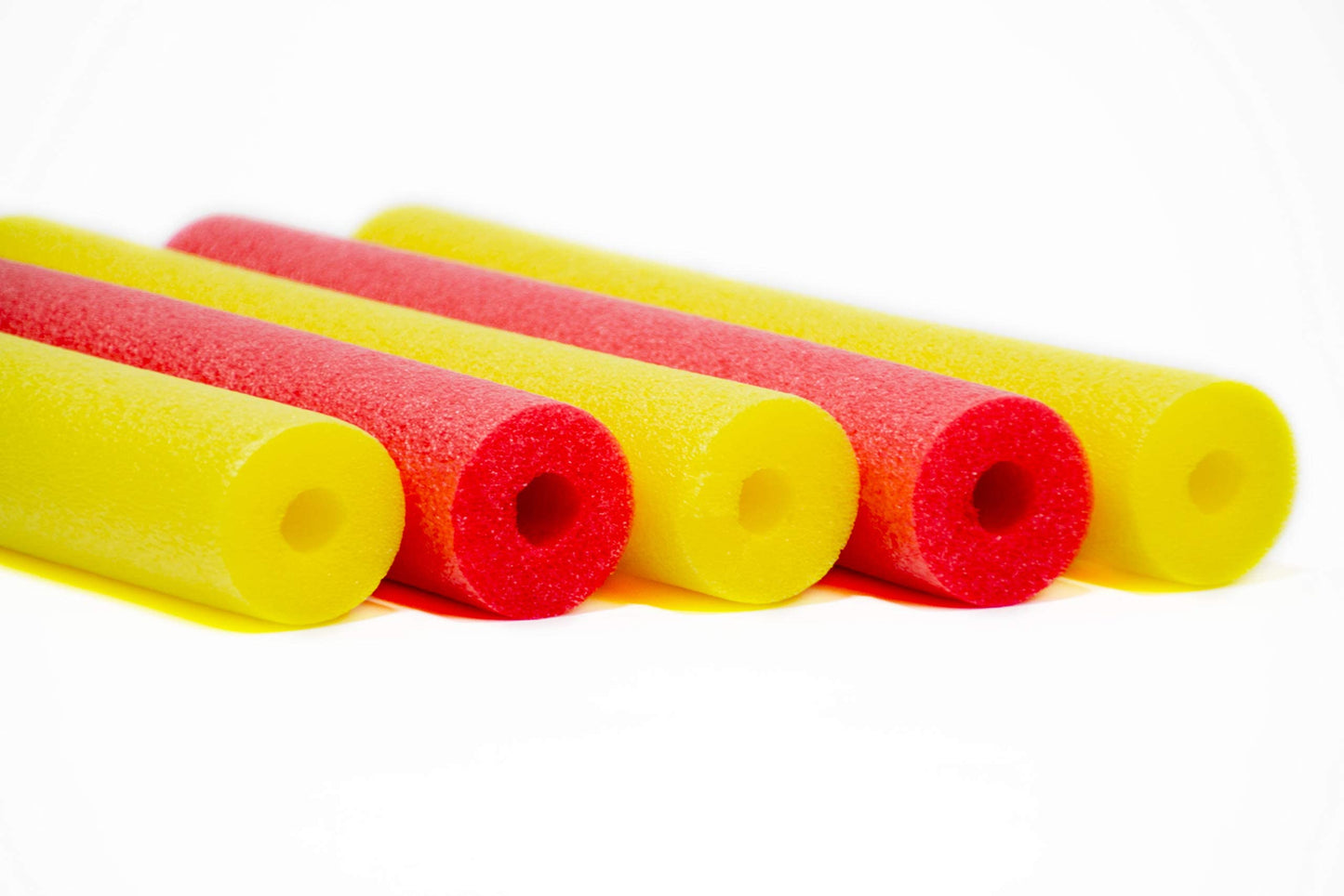 Pool Noodle, FixFind 5 Pack of 52 Inch Hollow Foam Pool Swim Noodle, Bright Foam Noodles for Swimming, Floating and Craft Projects Yellow & Red